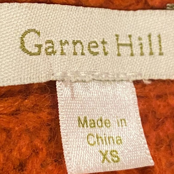 Garnet Hill Wool Angora Rib KnitSweater Burnt Orange Oversized Quiet Luxury-XS - Picture 13 of 15
